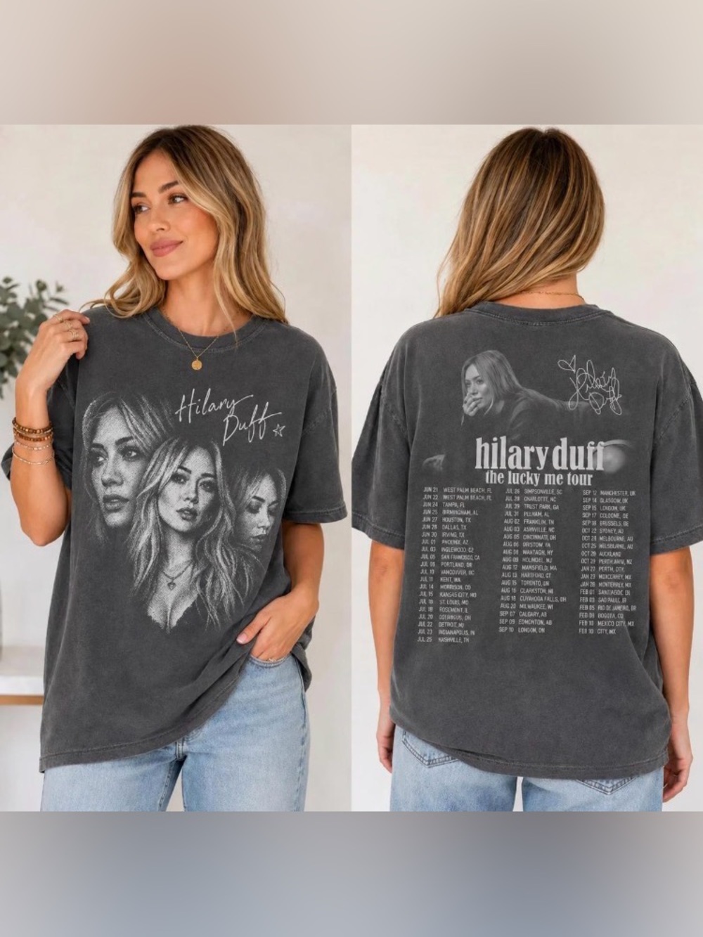 Hilary Duff Lucky Me Tour 2026 Shirt, Hilary Duff Tour 2026 Vintage Pop Concert